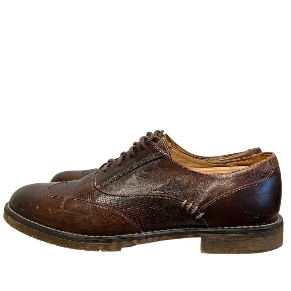 BED STU Brown Leather Wingtip Oxford Shoes Men’s 9